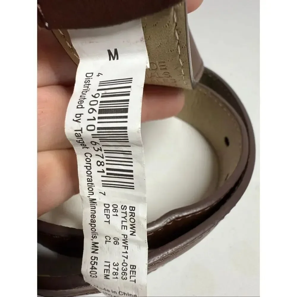 Target Brown Faux Leather Belt Size M